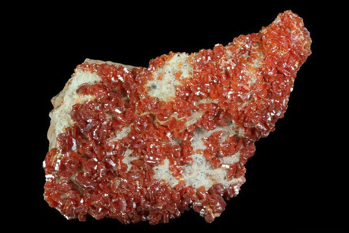 Ruby Red Vanadinite Crystals On Dolomite - Morocco #82369